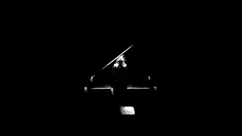 Person at Piano — Black