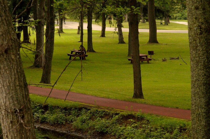Person at Picnic Table