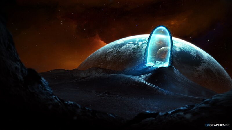 Person at Portal on Planet