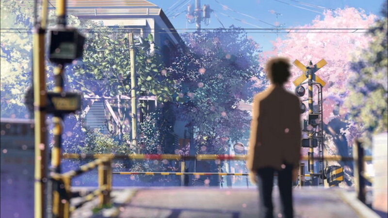 Person at Railroad Crossing