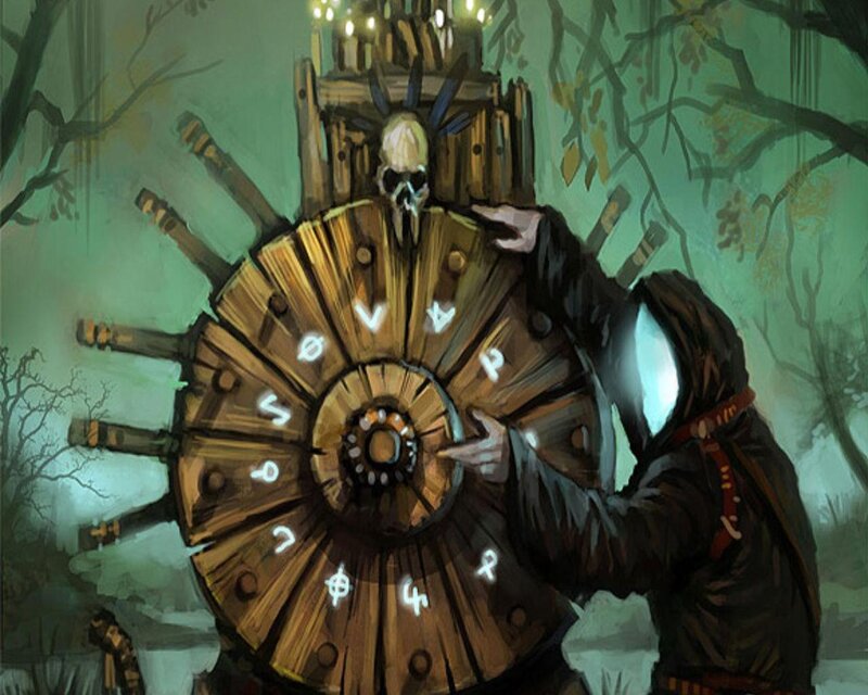 Person at Ritual Wheel