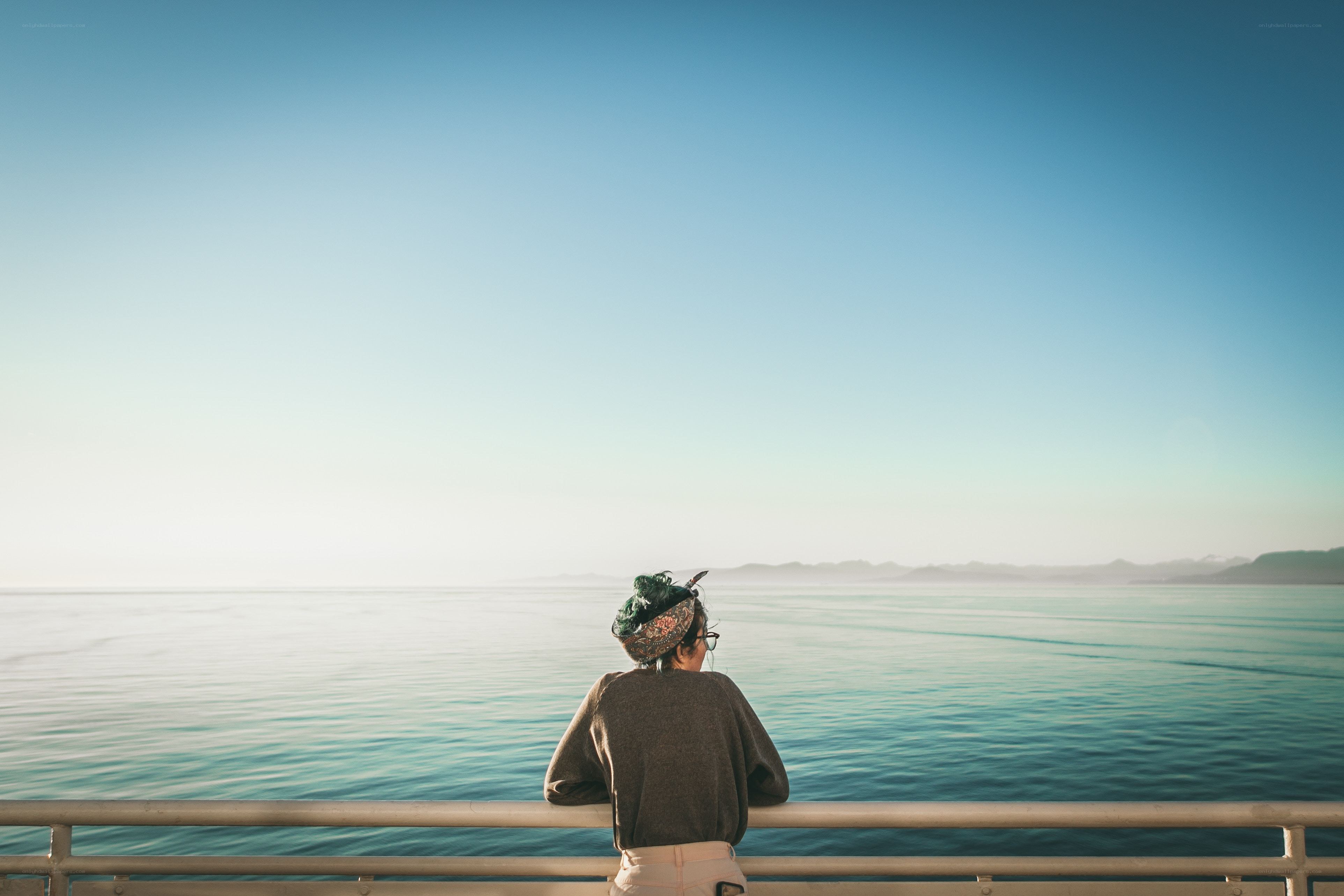 Person at the pier