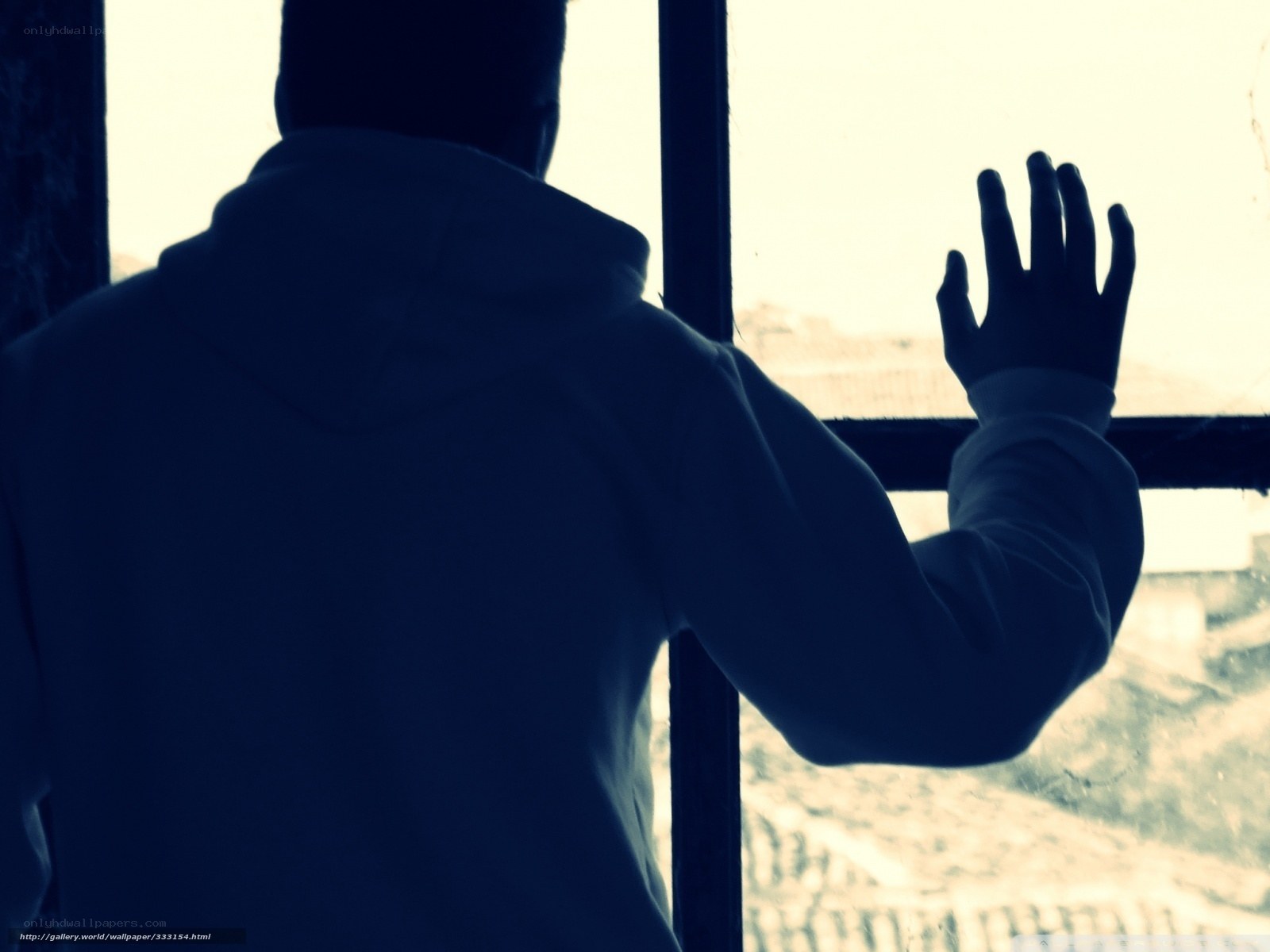 person at window silhouette