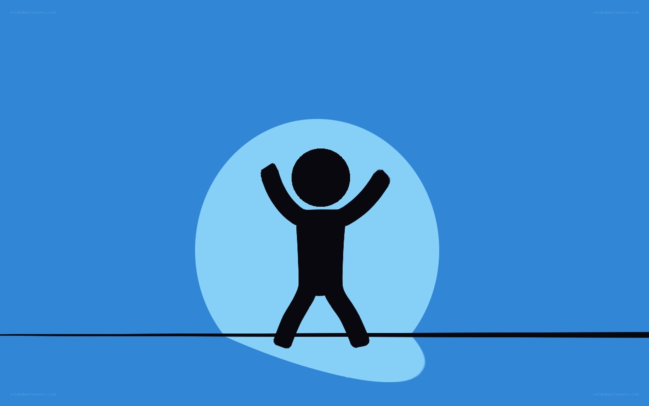 person balancing on a tightrope