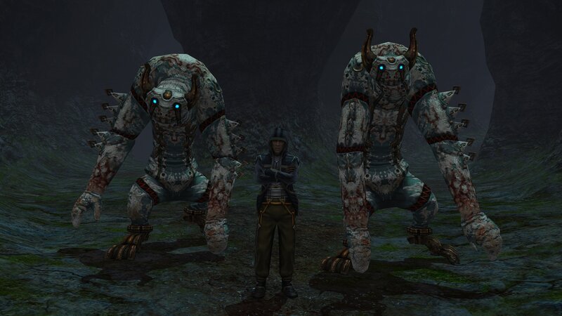 Person Between Two Monsters