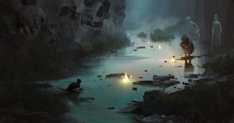 Person by a River