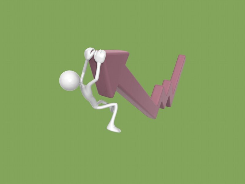 person climbing a graph arrow