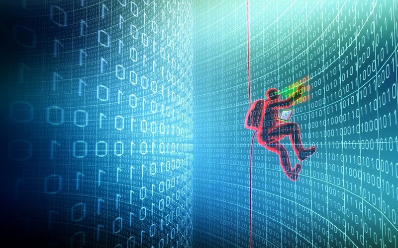 Person Climbing Digital Wall