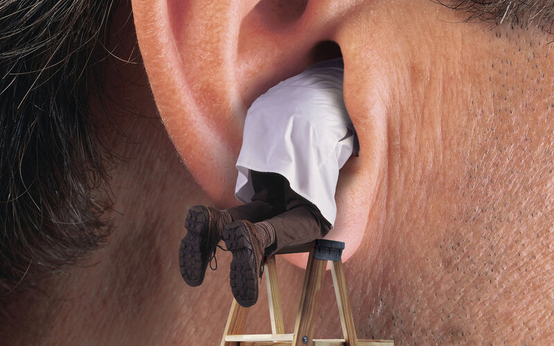 Person Climbing into Ear
