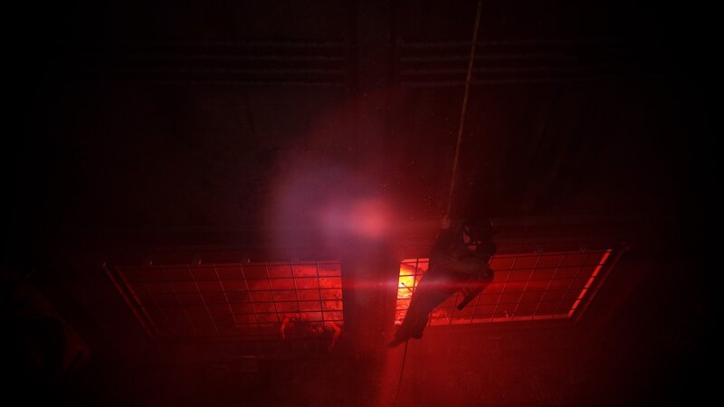 Person Climbing Through Vent