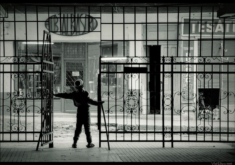 Person Closing Gate