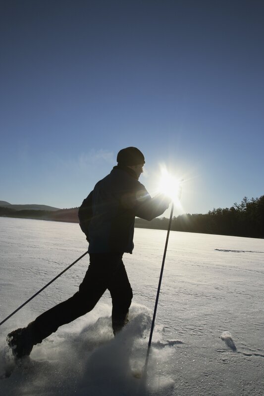 person cross-country skiing