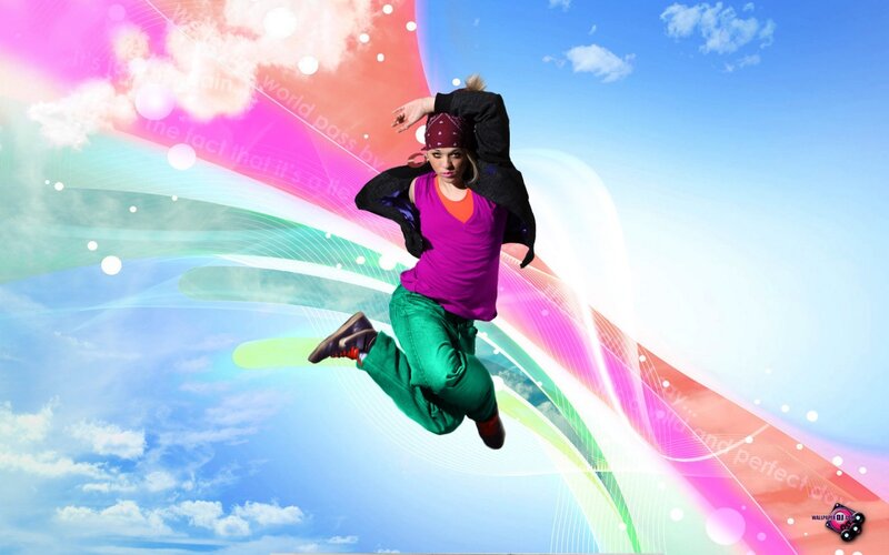 Person Dancing in Mid-air
