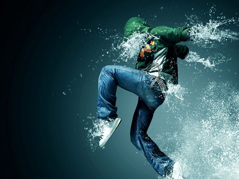 person dancing in water