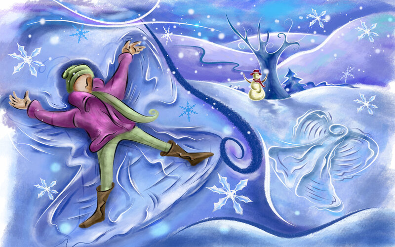 person dancing in winter storm