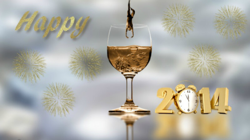 Person Diving into Wine Glass
