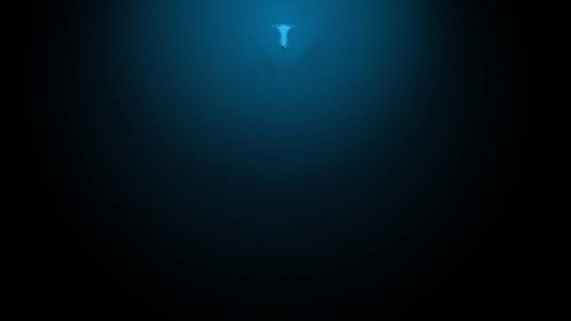 Person Diving Underwater — Blue, Serene, Digital Art, Diver, Bubbles