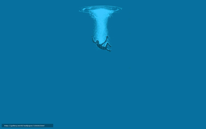 person diving underwater