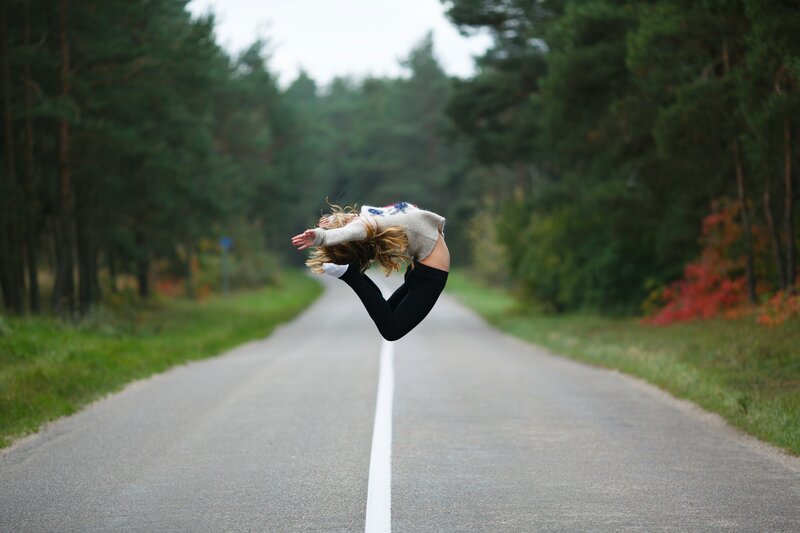 Person Doing Backflip