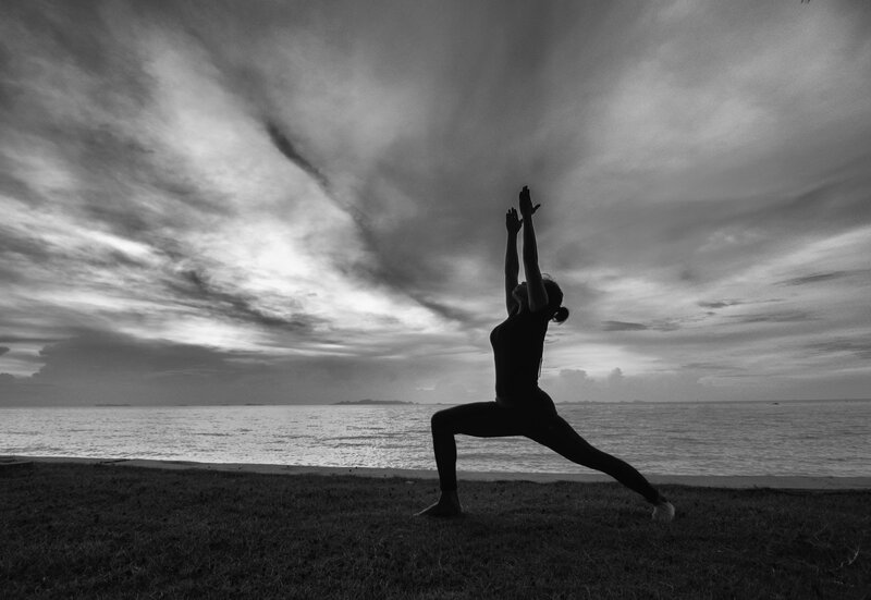 Person Doing Yoga — Black