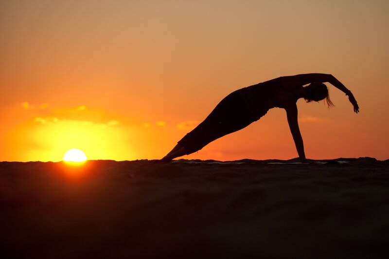 Person Doing Yoga — Orange