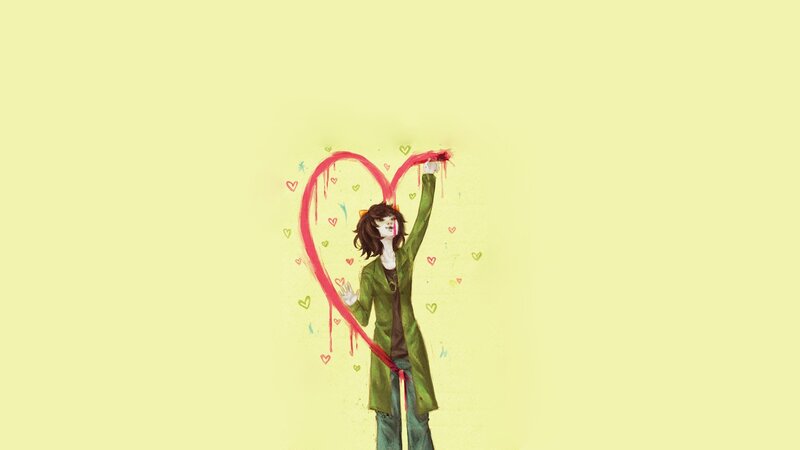 Person Drawing Heart