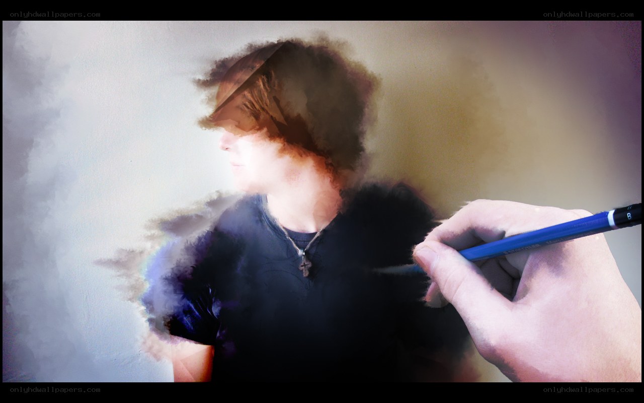 person drawing with pencil
