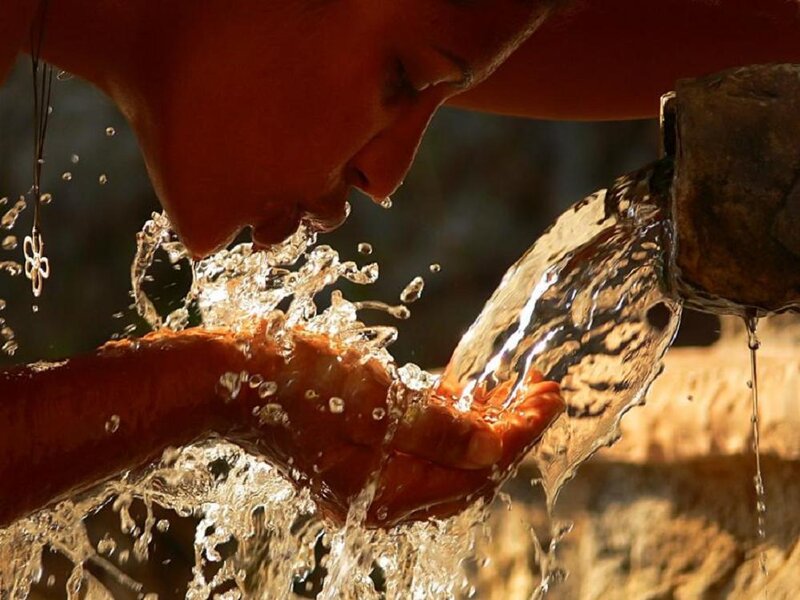 Person Drinking Water
