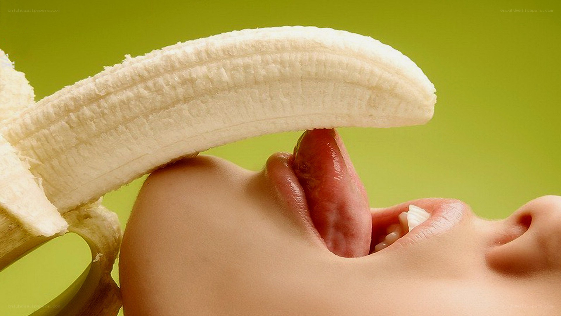 person eating a banana