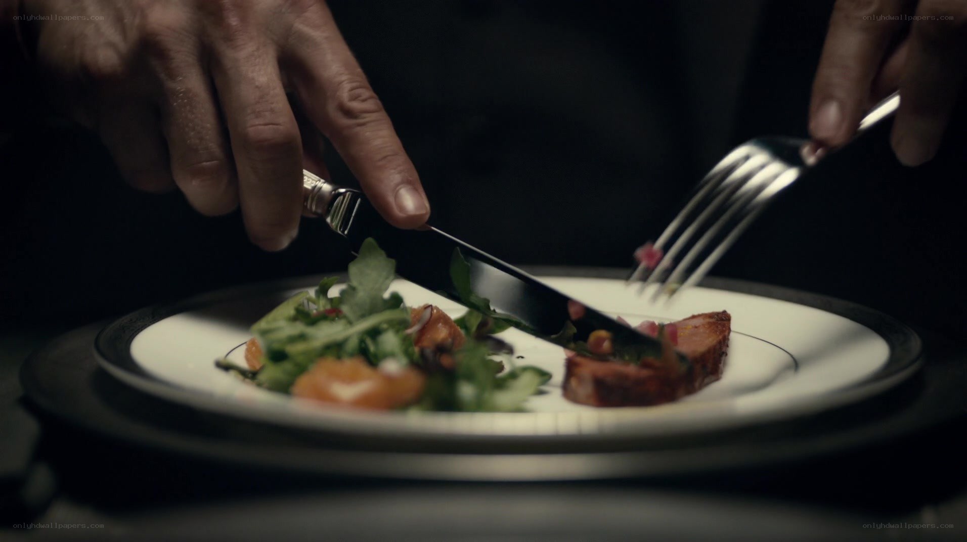 person eating a meal