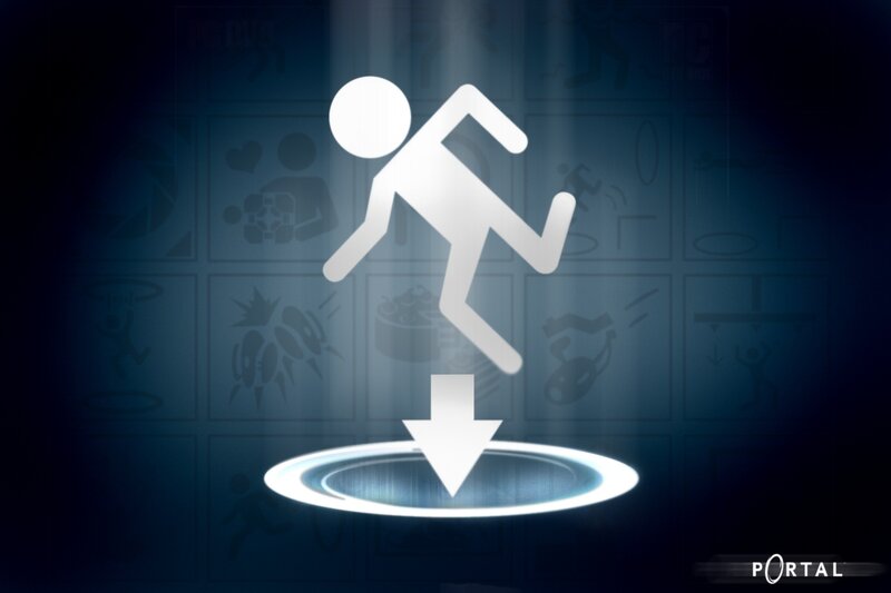 Person Entering Portal