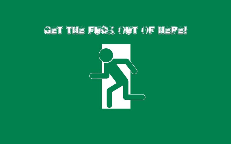 Person Exiting Door