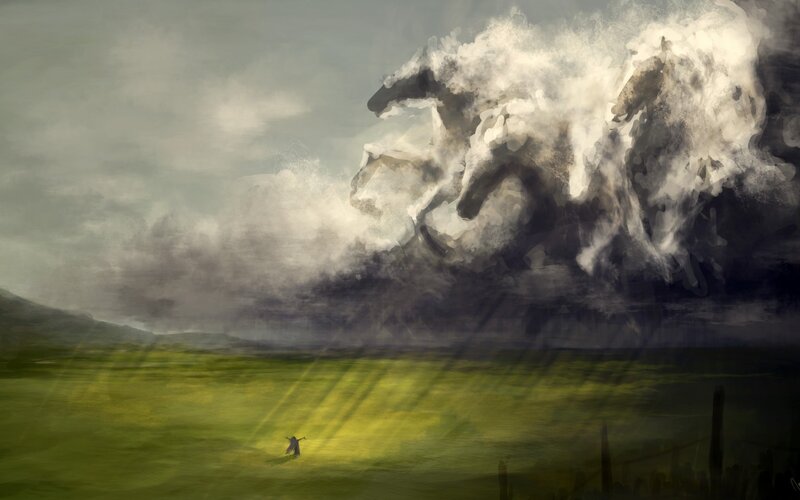 Person Facing Storm
