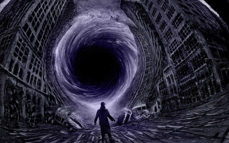 Person Facing Vortex