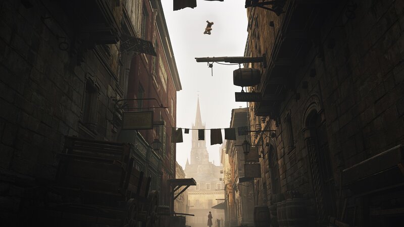 Person Falling in Alley