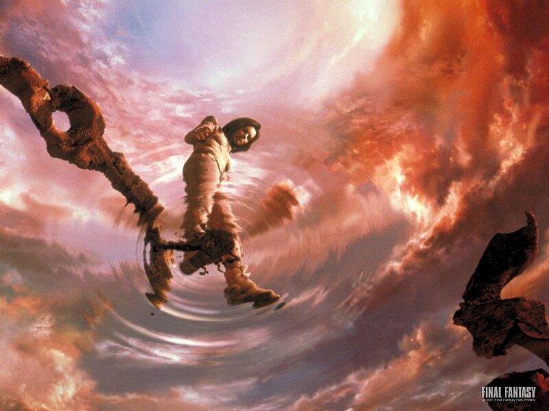 Person Falling in Vortex
