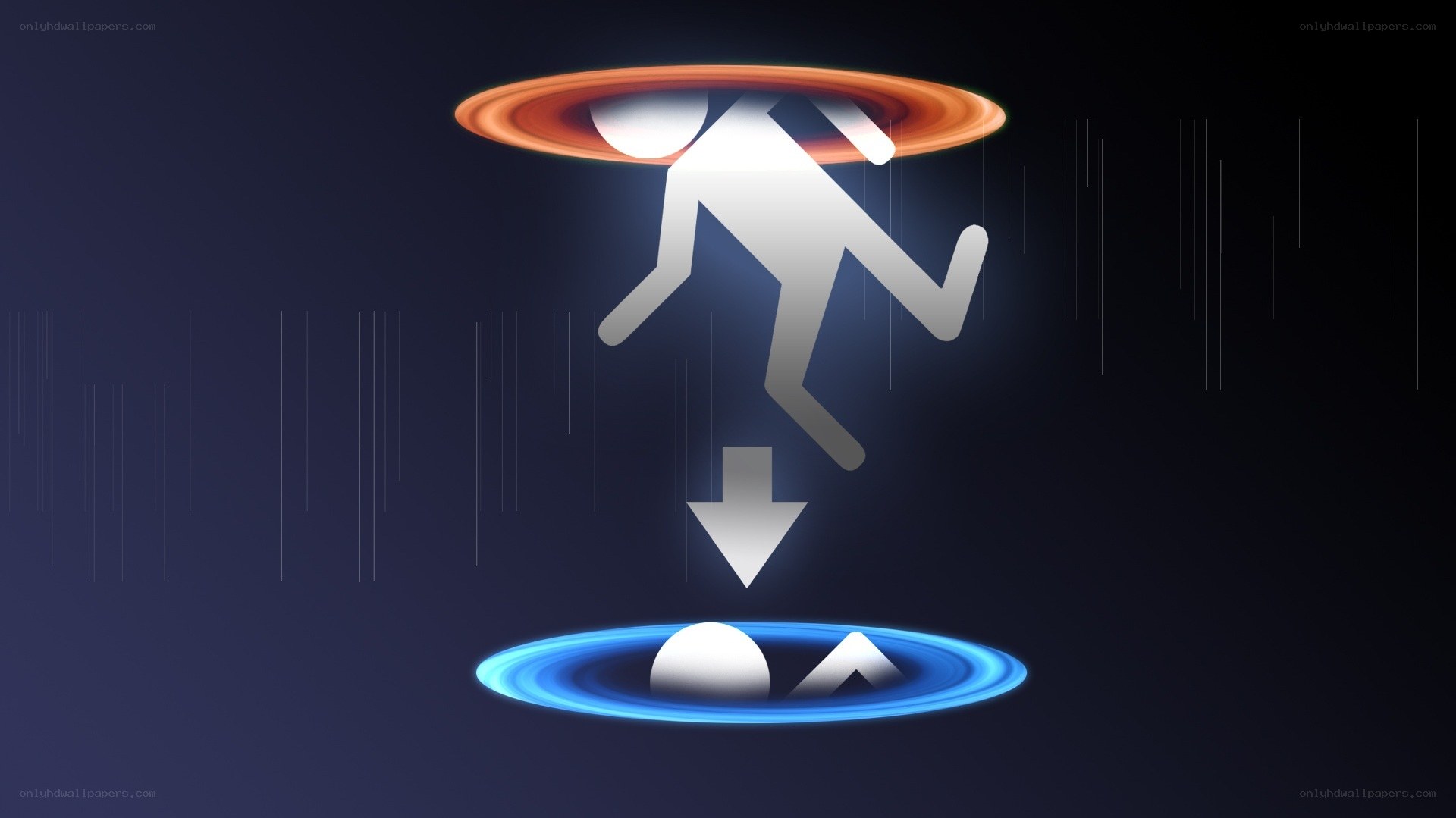 person falling into black hole