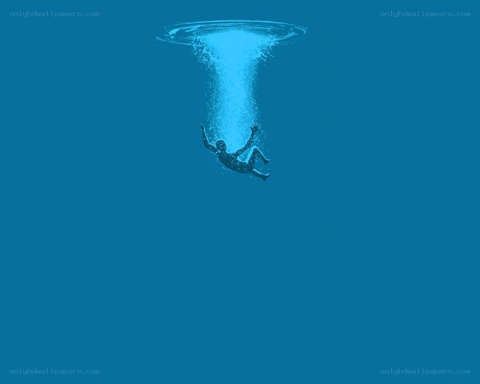 Person falling into water