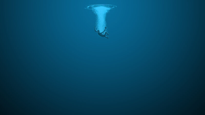 person falling into water