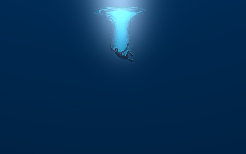 person falling into water