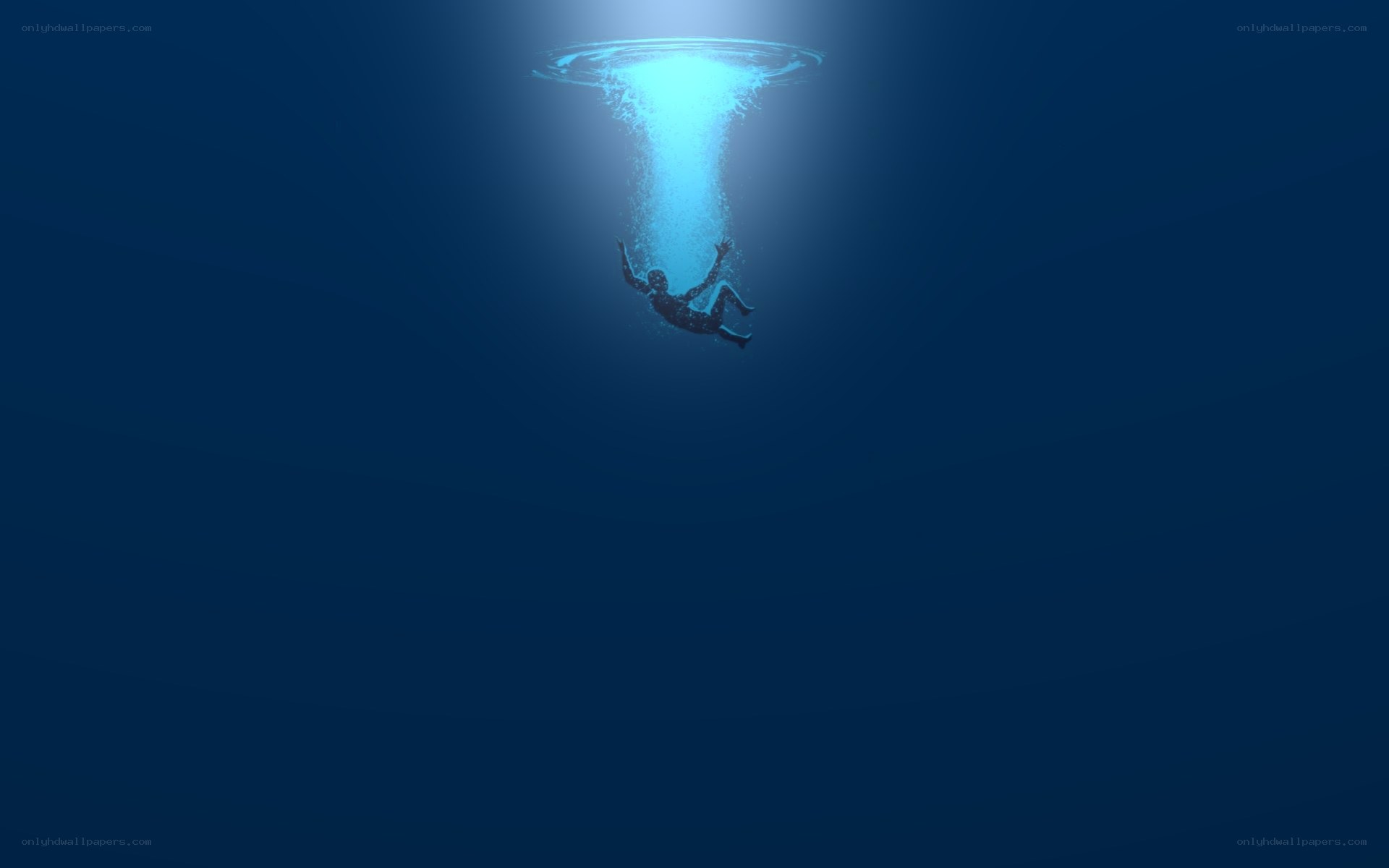 person falling into water