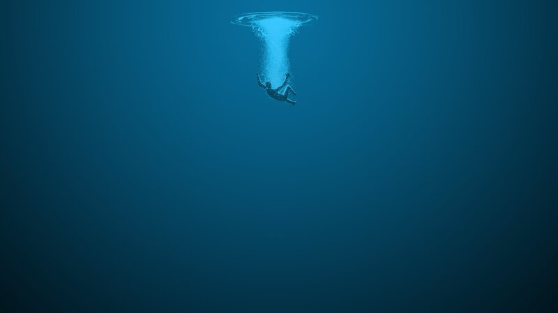 person falling into water