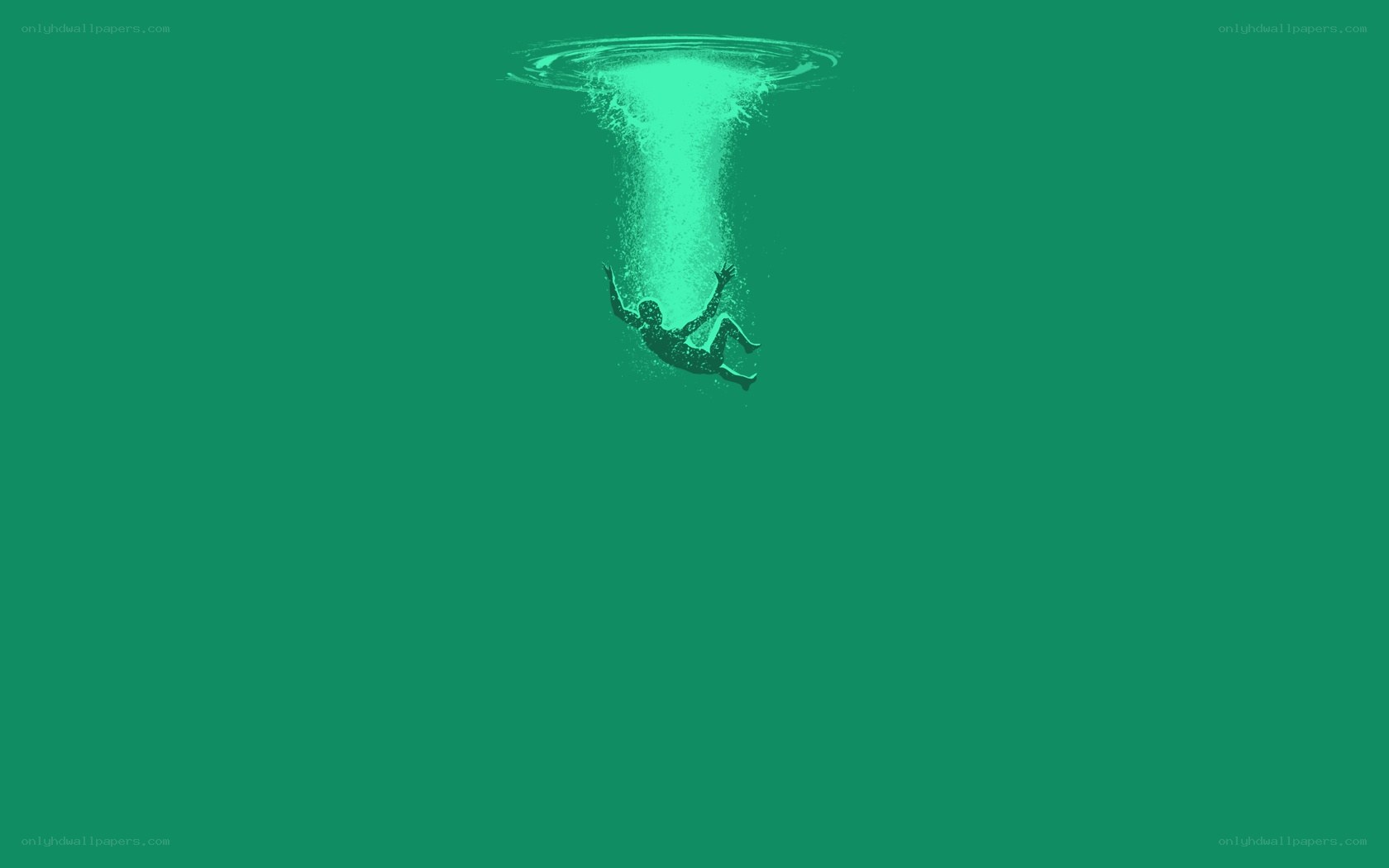Person falling into water