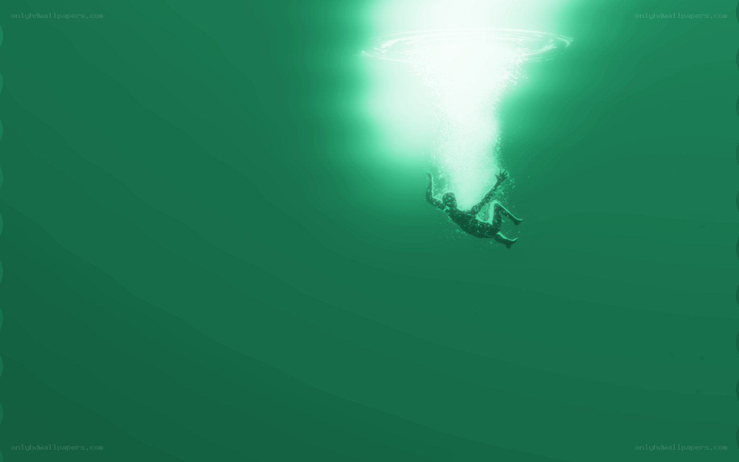 Person falling into water