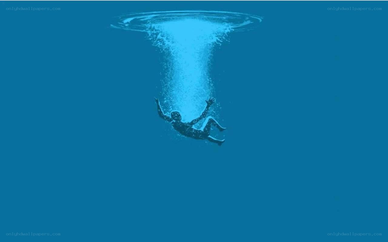 person falling into water