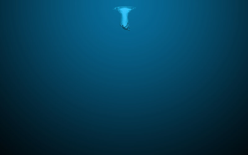 person falling into water