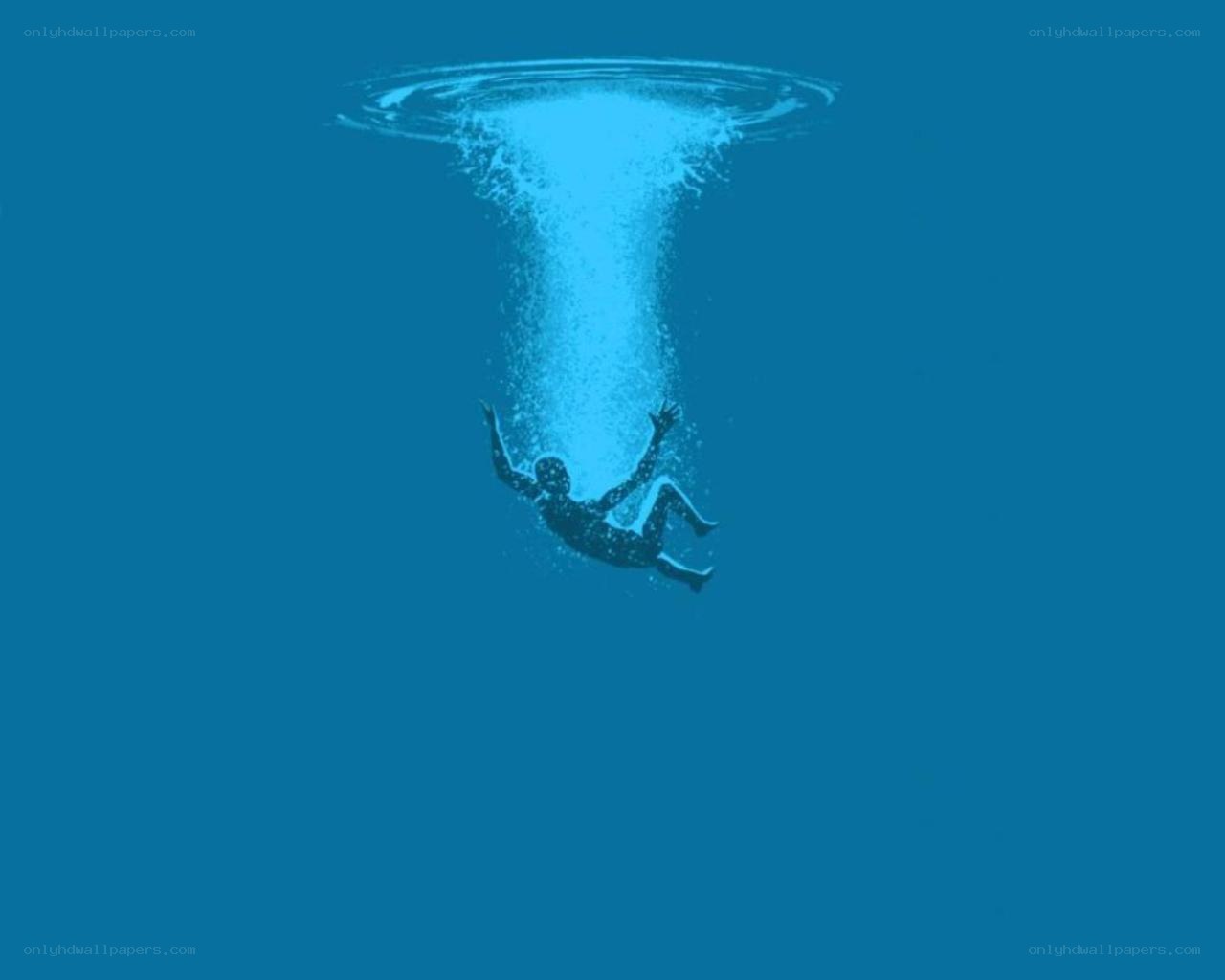 person falling into water