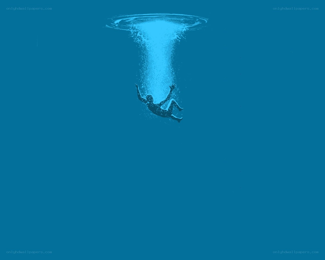 Person falling into water