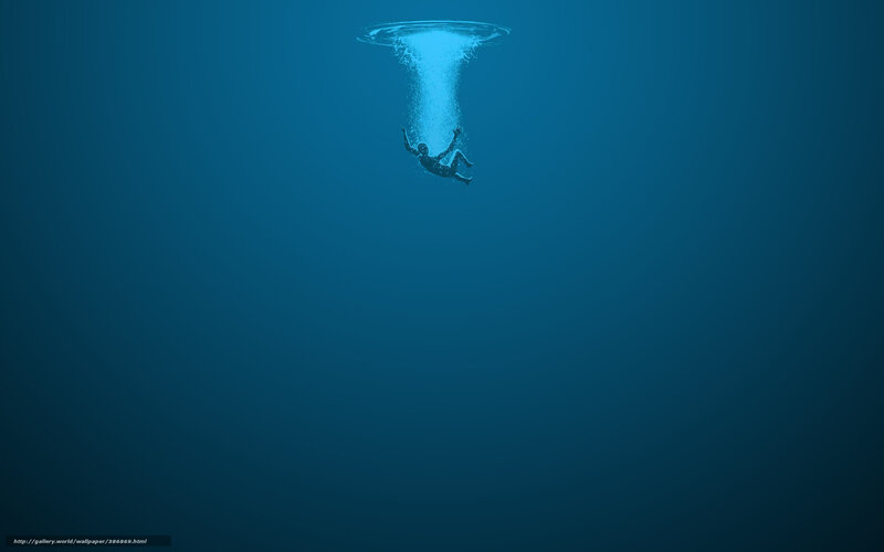 Person falling into water