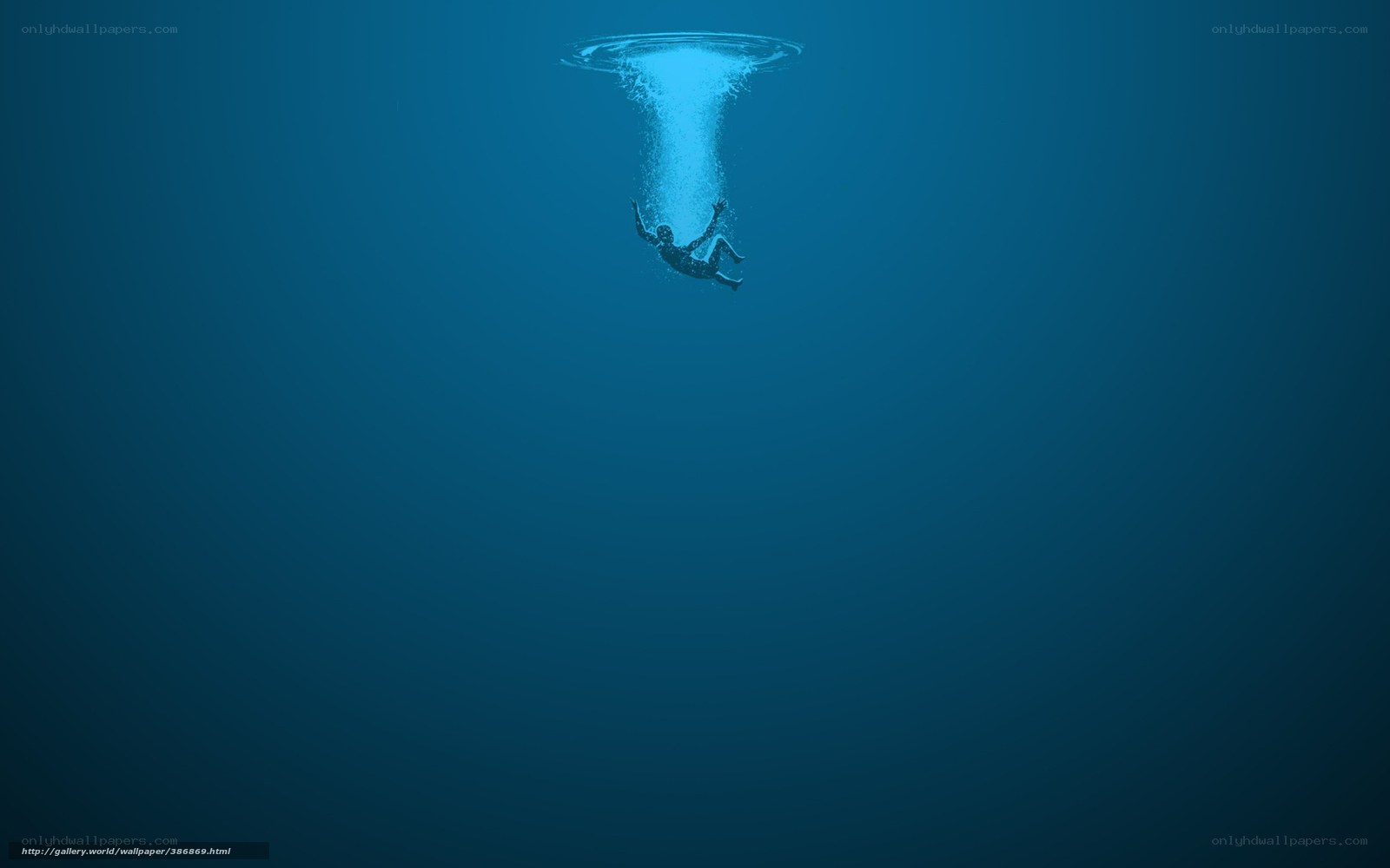 Person falling into water